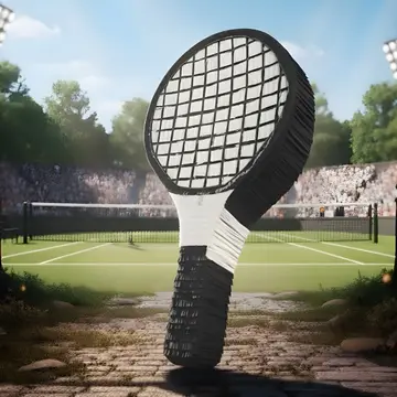 Piñata en forma de raqueta de tenis